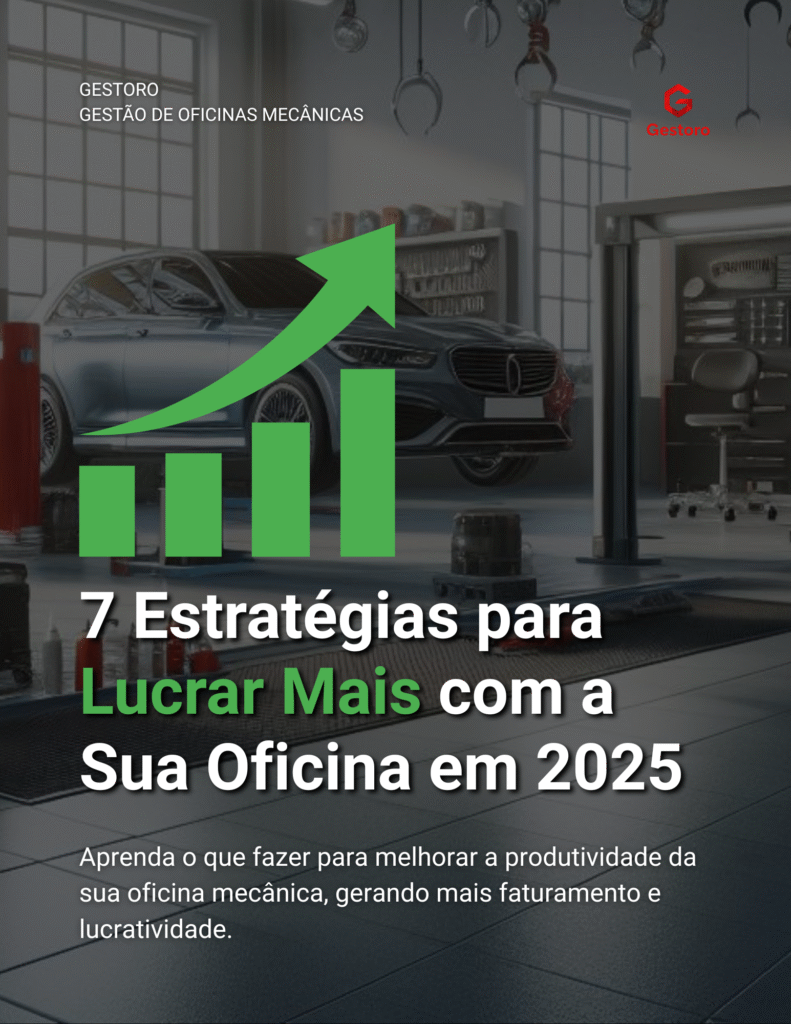 Capa de Ebook com o título: 7 estrategkas para lucrar mais com a sua oficina em 2025